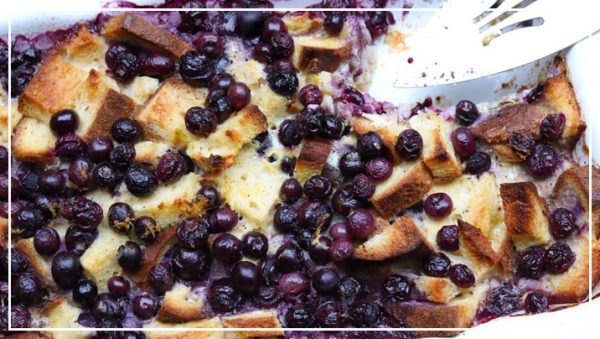 Blueberry Lemon Overnight GF French Toast Bake