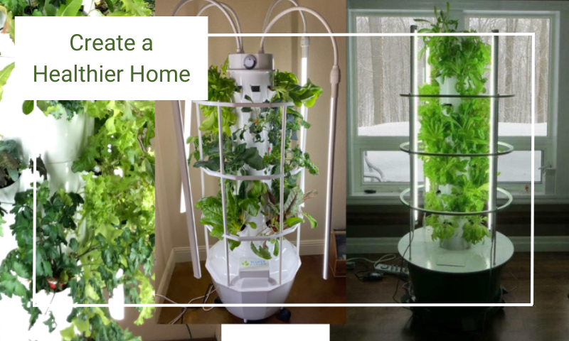 create a healthier home vertical hanging indoor garden image
